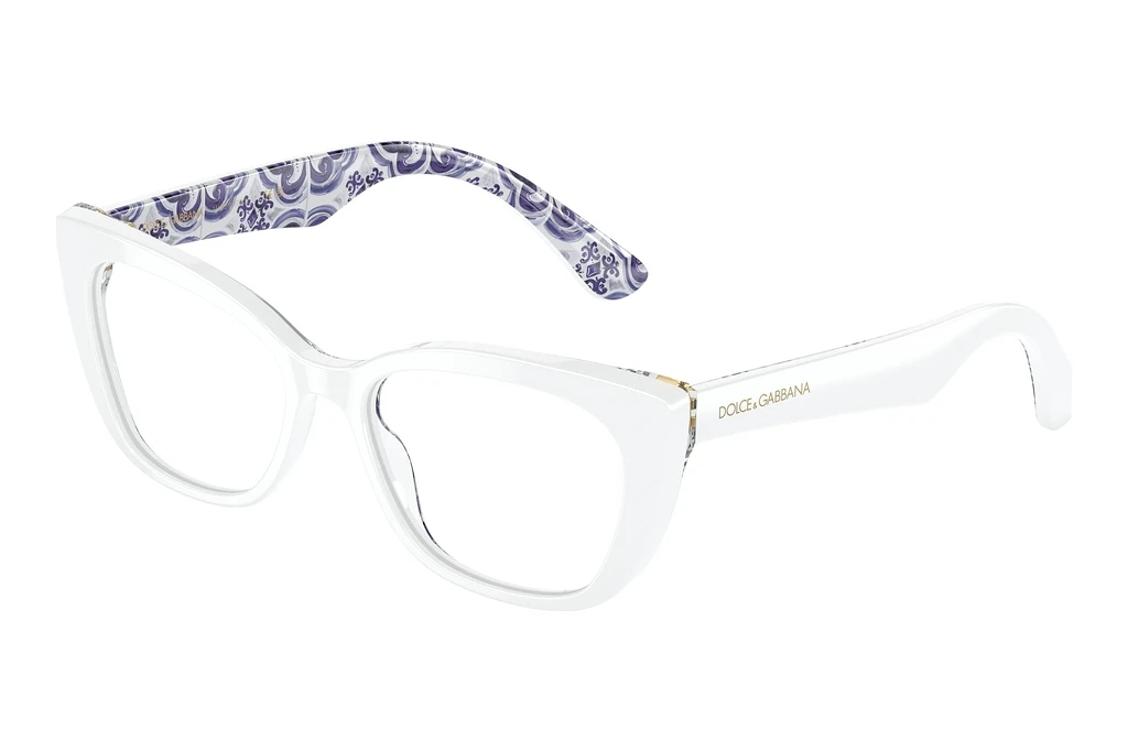 Dolce & Gabbana   DX3357 3371 White On Blue Maiolica