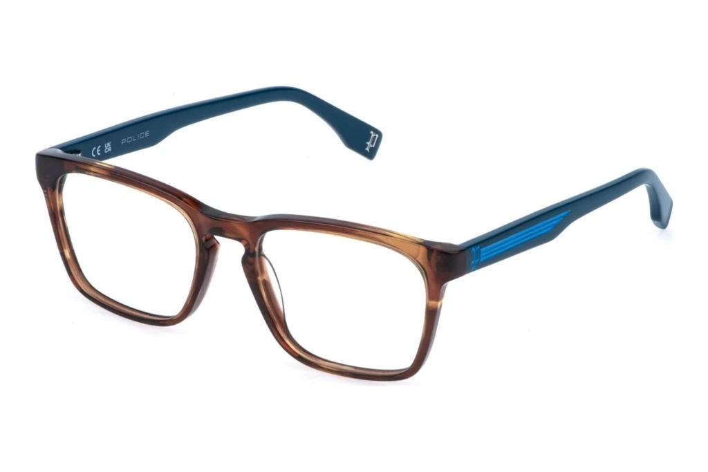 Police   VK170 06HN SHINY STRIPED BROWN/MUSTARD