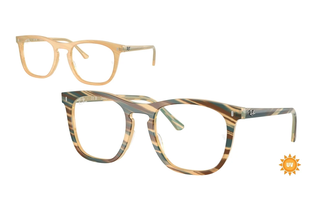 Ray-Ban   RX2210V 8383 Photo Striped Brown