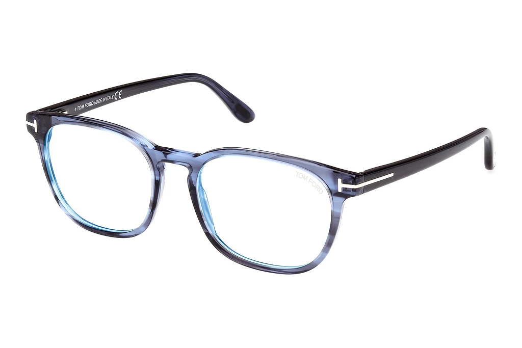 Tom Ford   FT5868-B 092 Blau/Gestreift