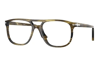 Persol PO3329V 1237 Striped Black & Olive Green