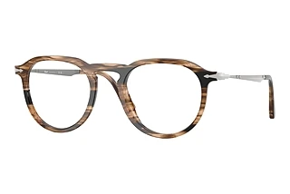 Persol PO3387V 1236 Striped Black & Greish Brown