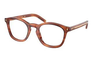 Prada PR C04V 27F1O1 Striped Cognac