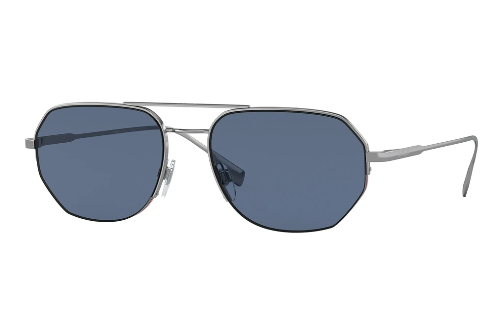 Burberry   BE3140 100380 Blue Border Black/RedGunmetal