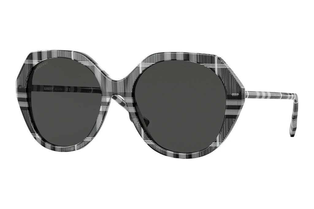 Burberry   BE4375 400487 Dark GreyCheck White/Black