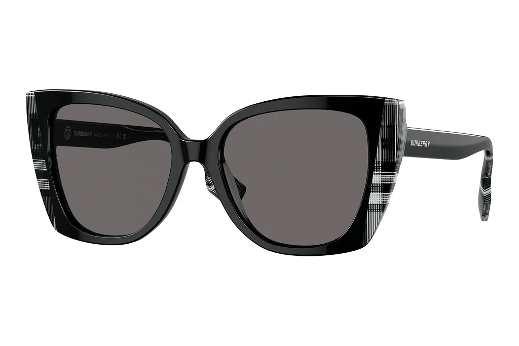 Burberry   BE4393 405181 Dark Grey PolarizedBlack/Check White Black