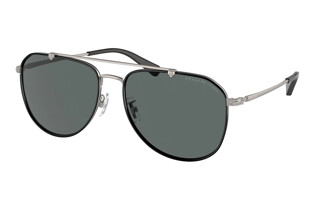 Coach   HC7164 936881 Grey Solid PolarizedSatin Gunmetal/Black