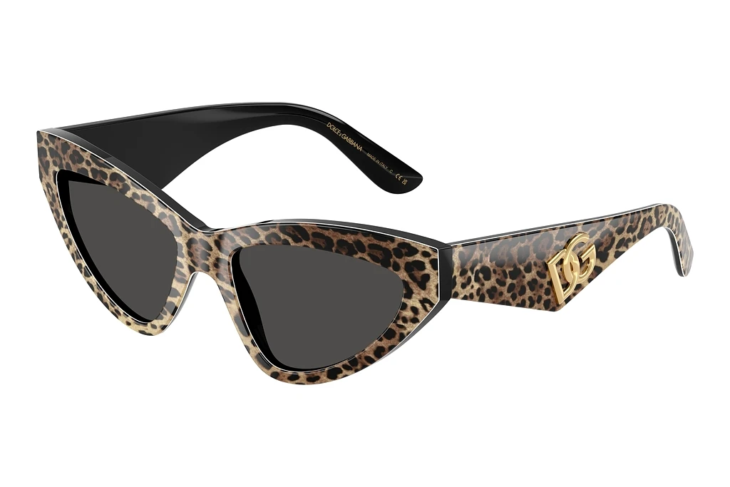 Dolce & Gabbana   DG4439 316387 Dark GreyLeo Brown On Black