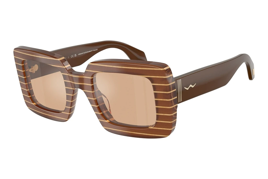 Giorgio Armani   AR8241U 63112S Orange Mirror SilverStriped Peach/Gold Block