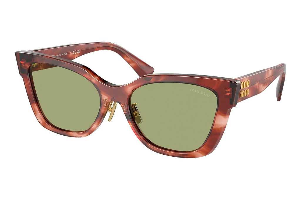 Miu Miu   MU 02ZS 12Q60D Green Mirror Internal SilverStriped Garnet