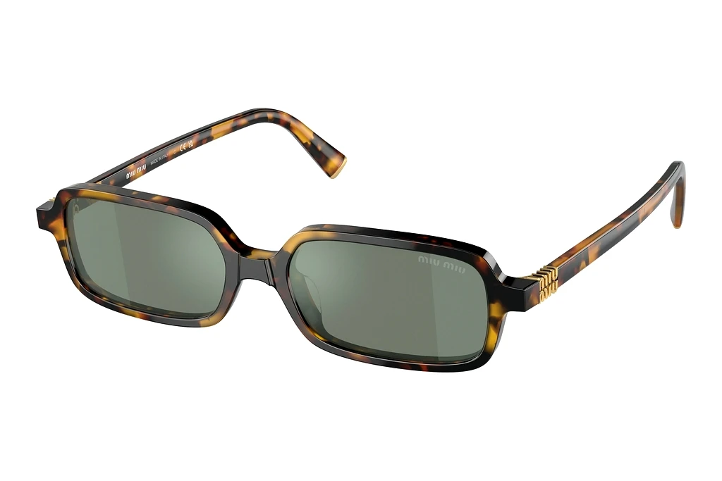 Miu Miu   MU 11ZS VAU04M Green Mirror Internal SilverHoney Havana