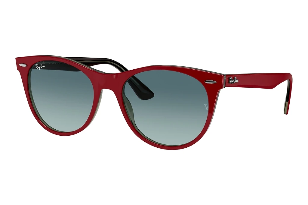 Ray-Ban   RB2185 12963M BLUE GRADIENT GREYRED ON TRANSPARENT GREY