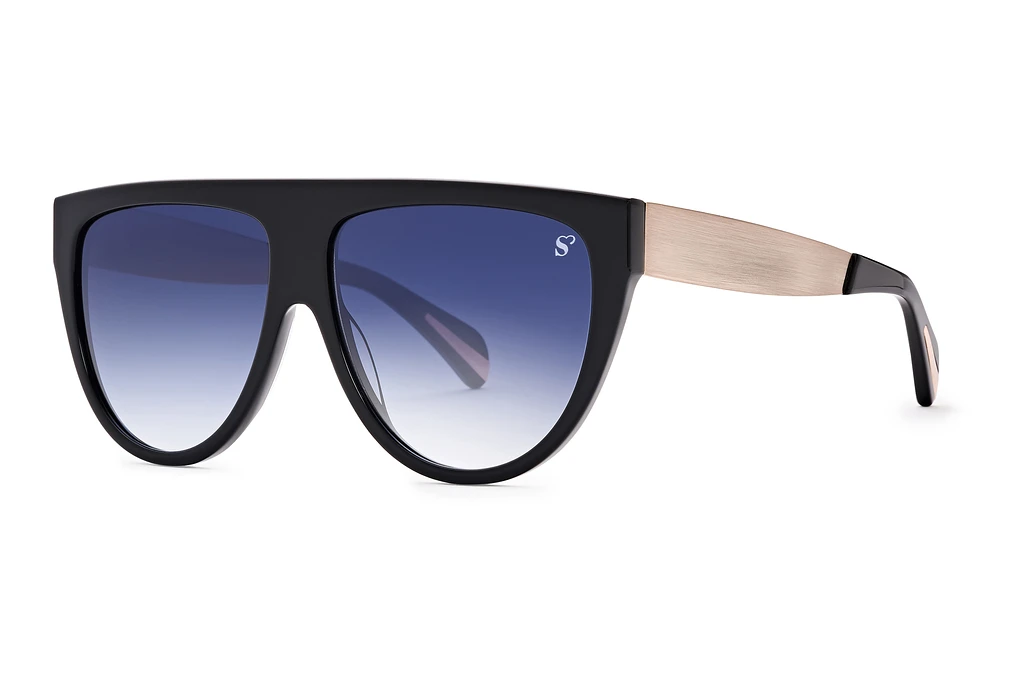 Sylvie Optics   Impress 4 dark grey gradientblack-light gold brushed