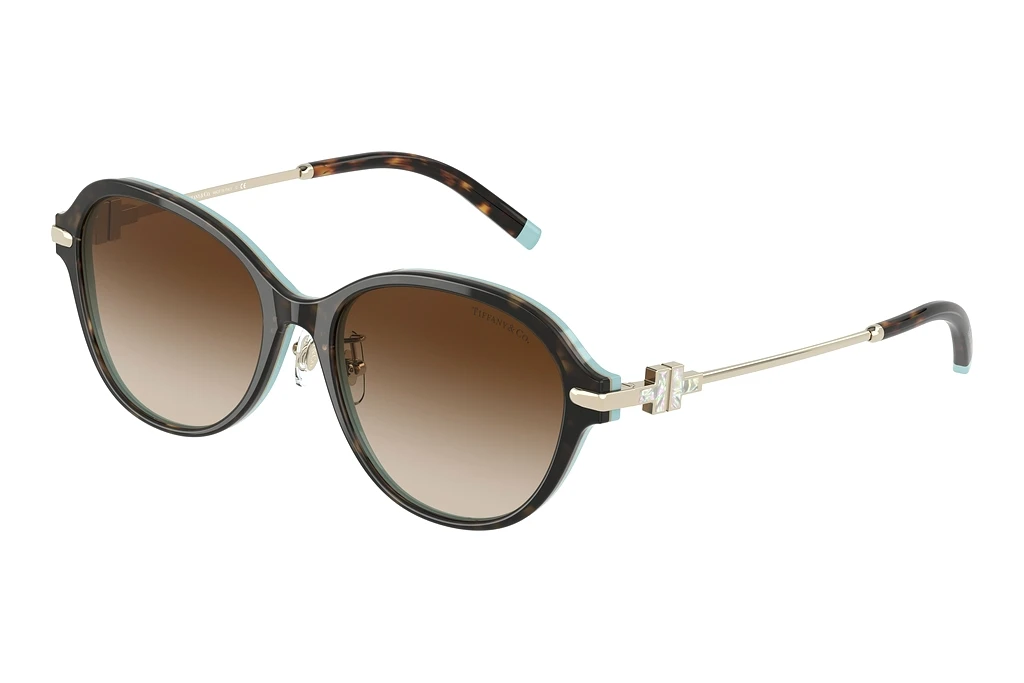 Tiffany   TF4188D 81343B Brown GradientHavana On Tiffany Blue