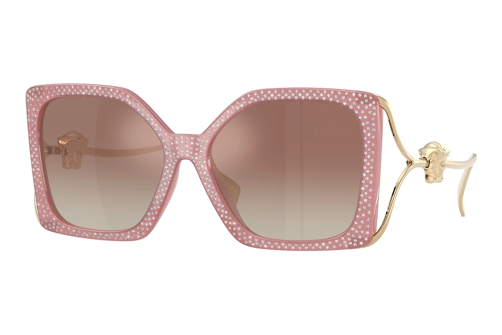 Versace   VE4502U 5535B8 Gradient Brown Mirror SilverPink Strass Crystal