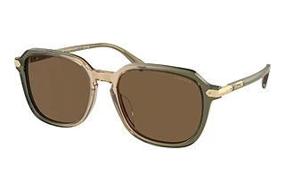 Coach HC8383U 579773 Brown SolidTransparent Green Tan Gradient
