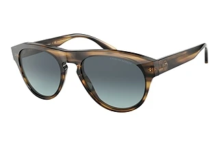 Giorgio Armani AR8145 5878Q8 Azure Gradient BlueStriped Green