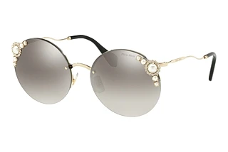 Miu Miu MU 52TS VW75O0 Gradient Grey Mirror SilverPale Gold