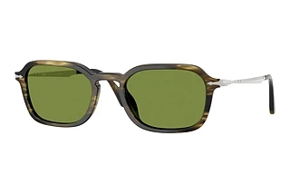 Persol PO3381S 12374E GreenStriped Black & Olive Green