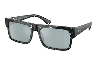 Prada PR A10S 15O01A Light Blue Mirror SilverHavana Black Transparent